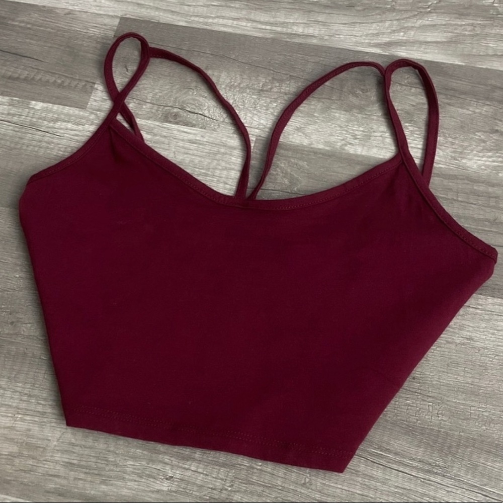 𝅺✨NEW✨ Cage Crop Top Burgundy